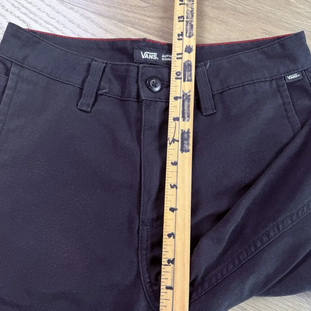 Vans Pants Men 28x30 Authentic Chino Relaxed Taper Fit Black Skater Grunge